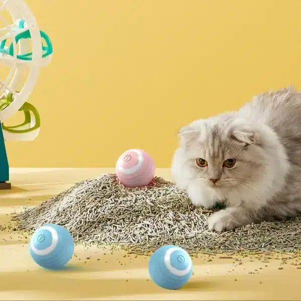 Spin Ball Things for Cats Toys Electric Interactive USB Charging Cat Ball Toy Cat and Dog Accessories Pet Cat's Supplies Home 2