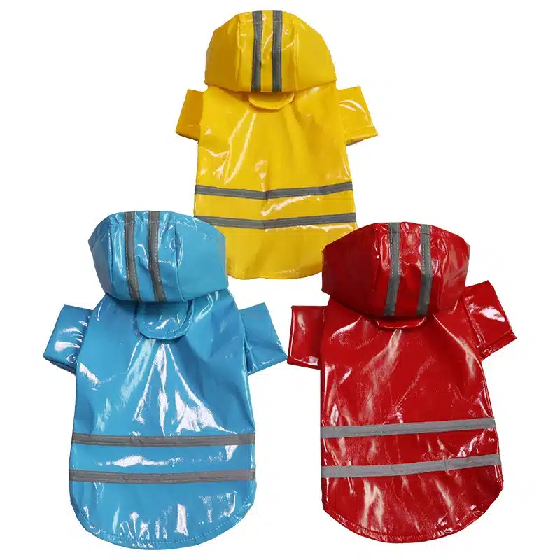 Summer Outdoor Puppy Pet Rain Coat Hoody Waterproof Jacket PU Raincoat for Dogs Cats Apparel Clothes Wholesale dog Item pet Item 1