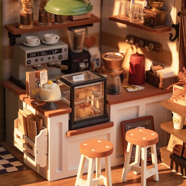 Rolife No.17 Cafe Miniature House Kit DG162 3D Wooden Building Toys For Gifts - Image 9