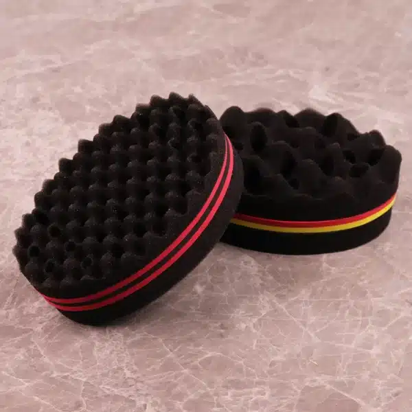 1pcs double-sided magic twist brush sponge hair salon styling oval dual-use perforated curly hair sponge wave hair tool 3