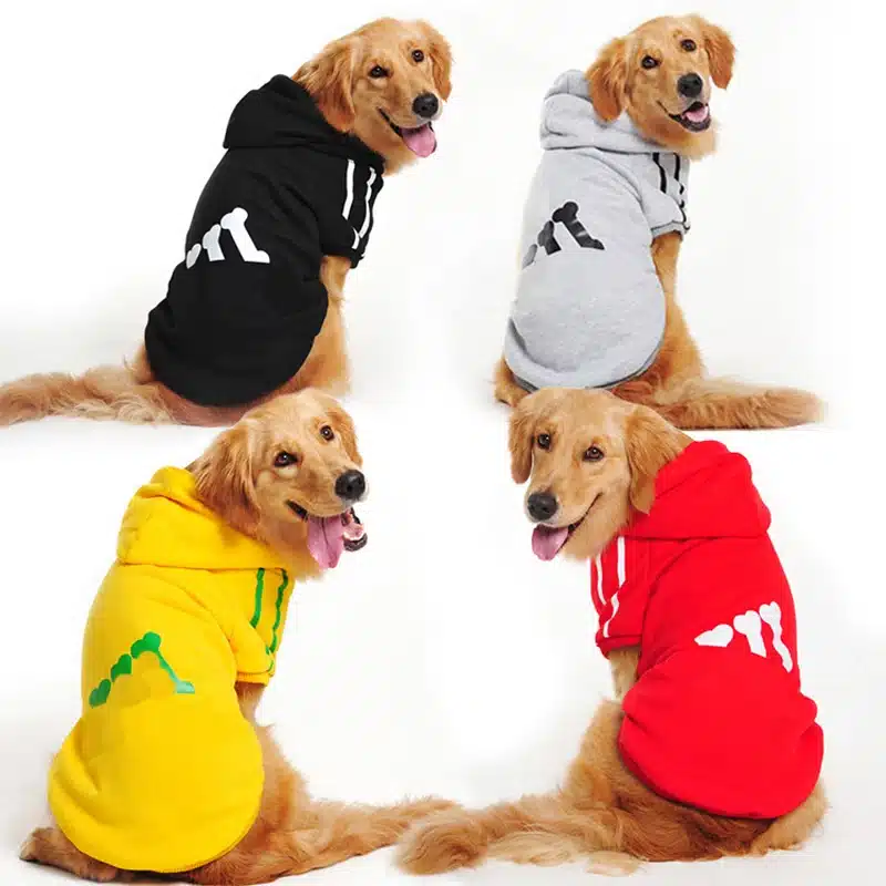 S-5XL Pet Dog Hoodies for Small Medium Large Breed Dogs, Fleece Lined Pullover Pitbull Sweatshirt Casual Sports Clothes Apparel 1