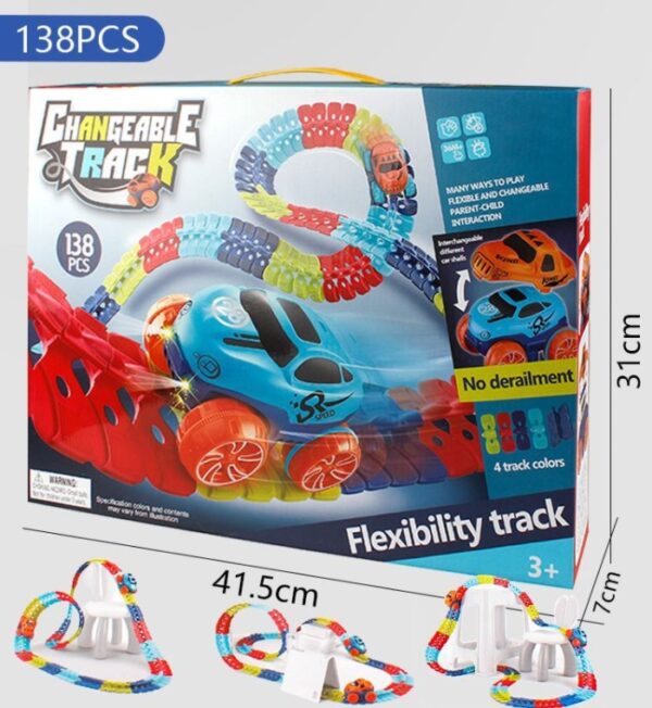 Variety Of Flexible Assembling Electric Light Rail Toy Car - Image 6