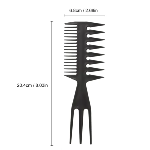 3-In-1 Plastic Combs Thin Wide Tooth Detangling Hair Comb for Women Anti-static Comb for curly hair Hairdressing Styling for Men 2