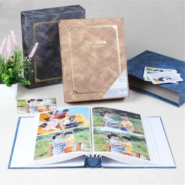 4D 200 Pages 6 Inch Photo Album PhotoCard Holder 6 Inch Boxed Wedding Album Family Record Good Time Into The Album for Kids 2