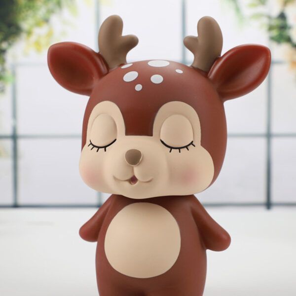 Creative Heart Flower Deer Vinyl Piggy Bank - Image 2