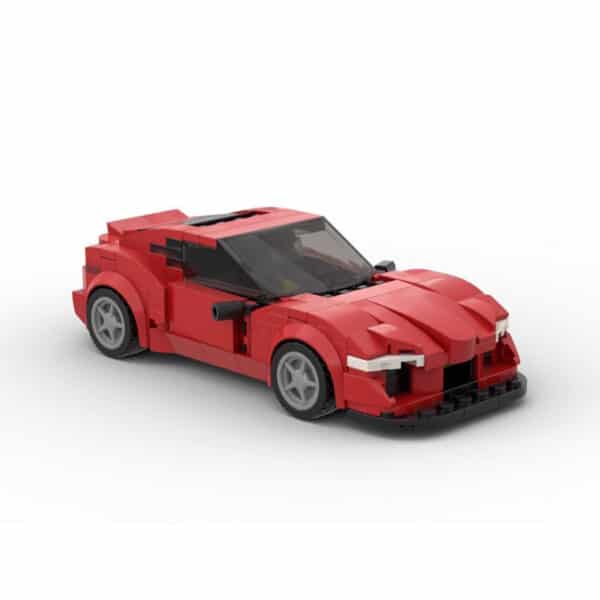 MOC Domestic Unit Blocks On Wheels Assembled Boy Speed8 Grid Car Model