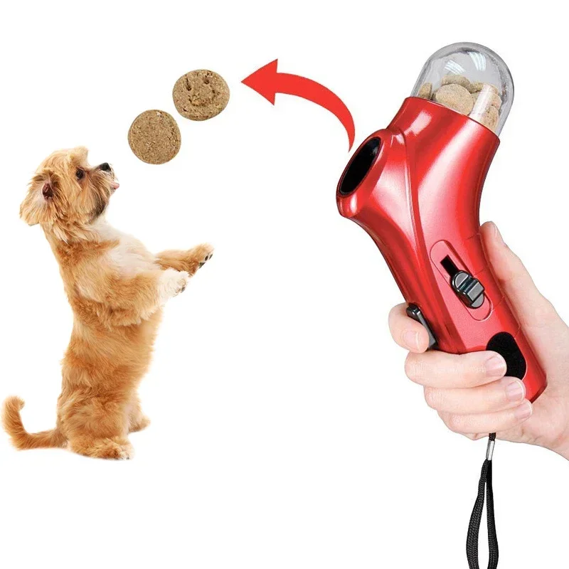 Dog Snack Catapult Launcher Dog Cat Treat Launcher Snack Food Feeder Catapult Pet Interactive Training Toys Outdoor Beach Toys 1