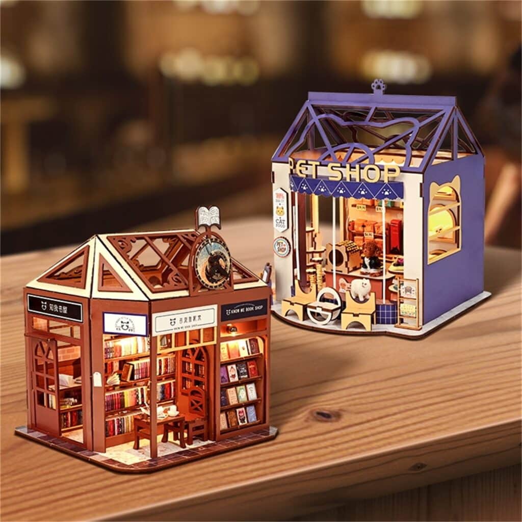 Quyiya Retro Style Diy Cottage Handmade Small House Assembly Model
