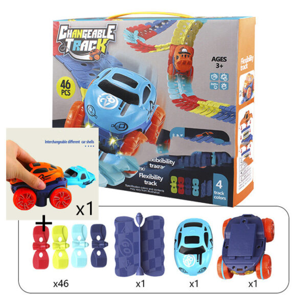 Variety Of Flexible Assembling Electric Light Rail Toy Car - Image 10