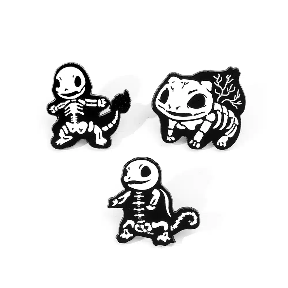 Personalized Creativity Pokémon Brooch Skeleton Squirtle Charmander Bulbasaur Magical Baby Pet Elf for Kid Party Gifts Accessory 1