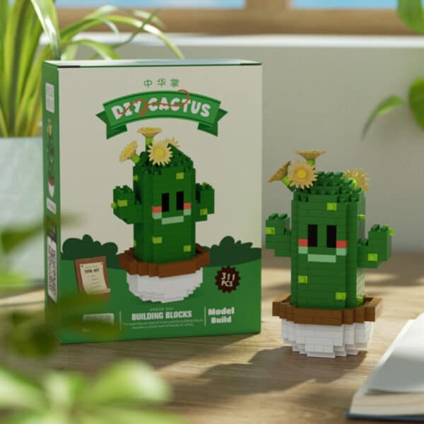 Cactus Succulent Pot Assembling Building Blocks Children's Toys - Image 9