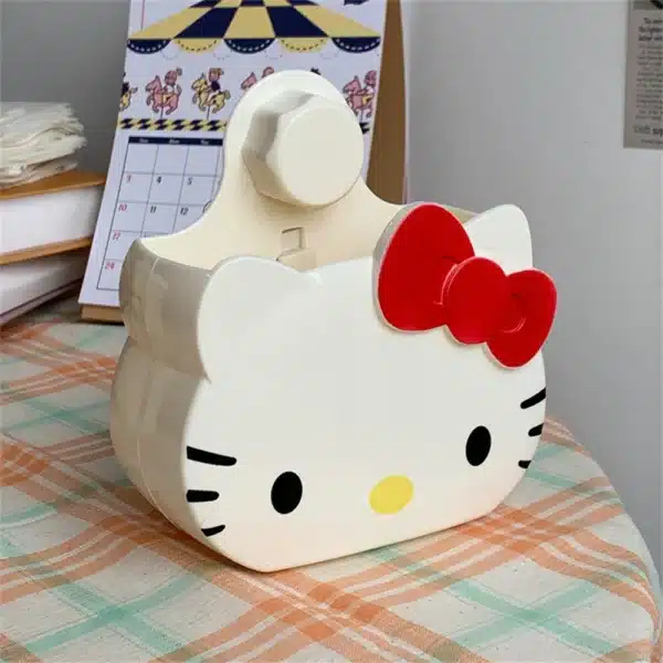 Sanrio Bathroom Shelf Punch-Free Hello Kitty Sink Yoothbrush Toothpaste Comb Storage Box Household Products Decorative Organiser 2