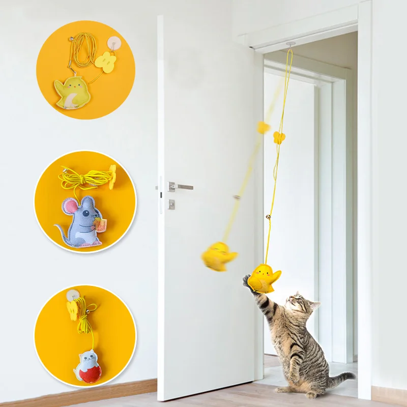 Interactive Cat Toy Hanging Simulation Cat Toy Funny Self-hey Interactive Toy for Kitten Playing Teaser Wand Toy Cat Supplies 1