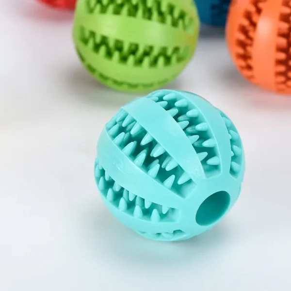 Dog Leaky Food Ball Tooth Cleaning Puppy Chew Toys Natural Rubber Elasticity Ball Relieve Boredom Dog Toy 5CM/7CM 6