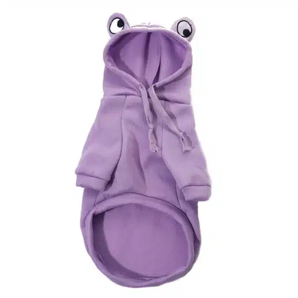 Puppy Cat Pet Hooded Cotton Suit Autumn and Winter Fleece Warm Frog Sweatshirt Pet Clothes Dog Apparel 5