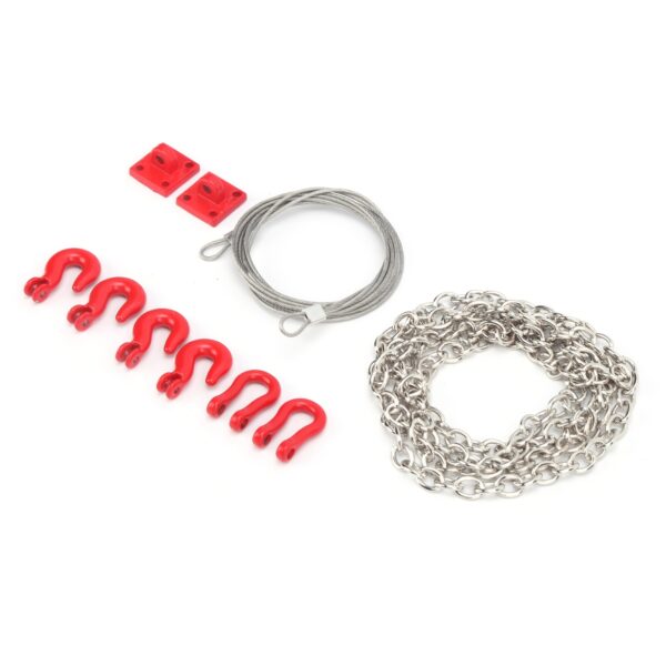 Metal Trailer Hook Tow Chain Shackle Bracket for 1/10 RC Crawler RC Model Cars Parts - Image 3