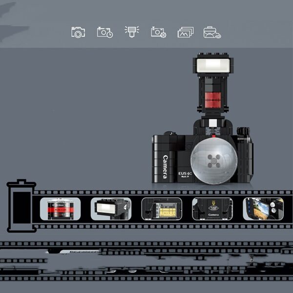 Small Particle Model Assembled By Building Block Mini Camera - Image 5