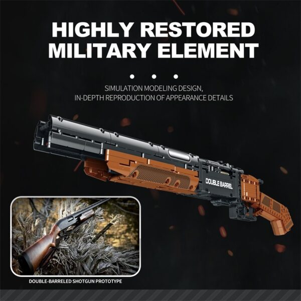 Building Blocks Double Tube Shotgun Building Blocks Assembly Model - Image 3