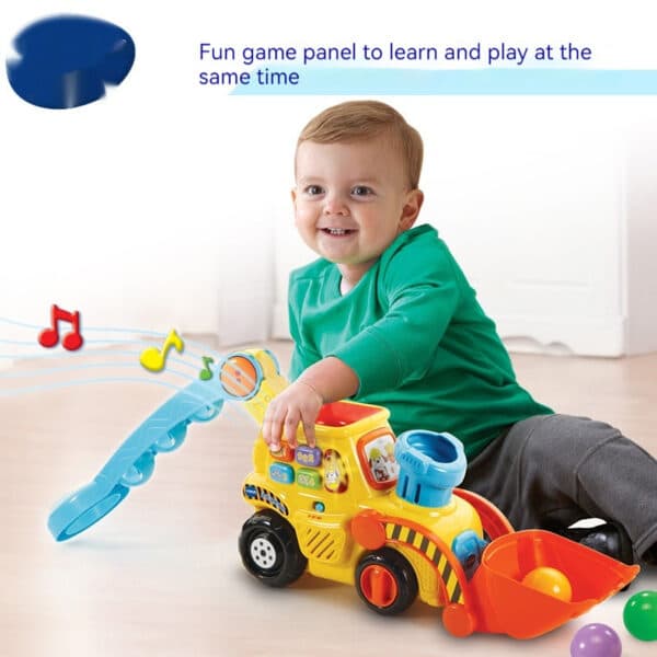 Bounce Ball Pusher Car Toddler And Baby Toddler Trolley Multi-function Game Forklift Toy - Image 2