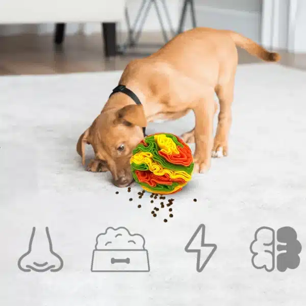 Interactive Dog Toys Snuffle Ball for Dogs Encourage Natural foraging skills ,Snuffle Ball Dog Puzzle Toys Treat Ball for Large 5