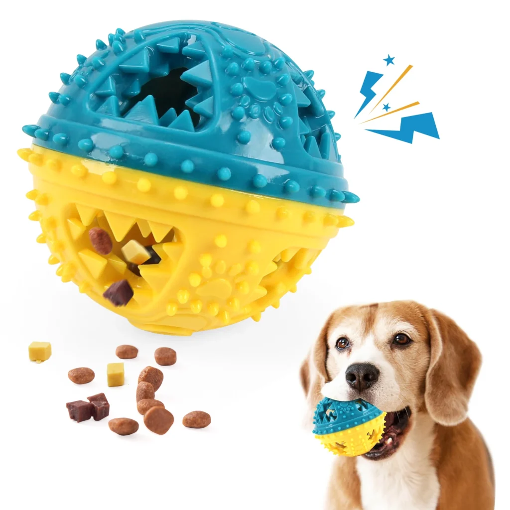 Dog Chew Toys Grinding Teeth Sound Ball Toys Leaking Food Balls Anti Bite Interactive Training Cleaning Teeth Toys Pet Products 1