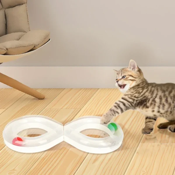 Household Cat Toy Turntable Cat Teasing Set Small Cat Tunnel Sports Stick Supplies Practice Focus Meet Nature Pet  turntable 3