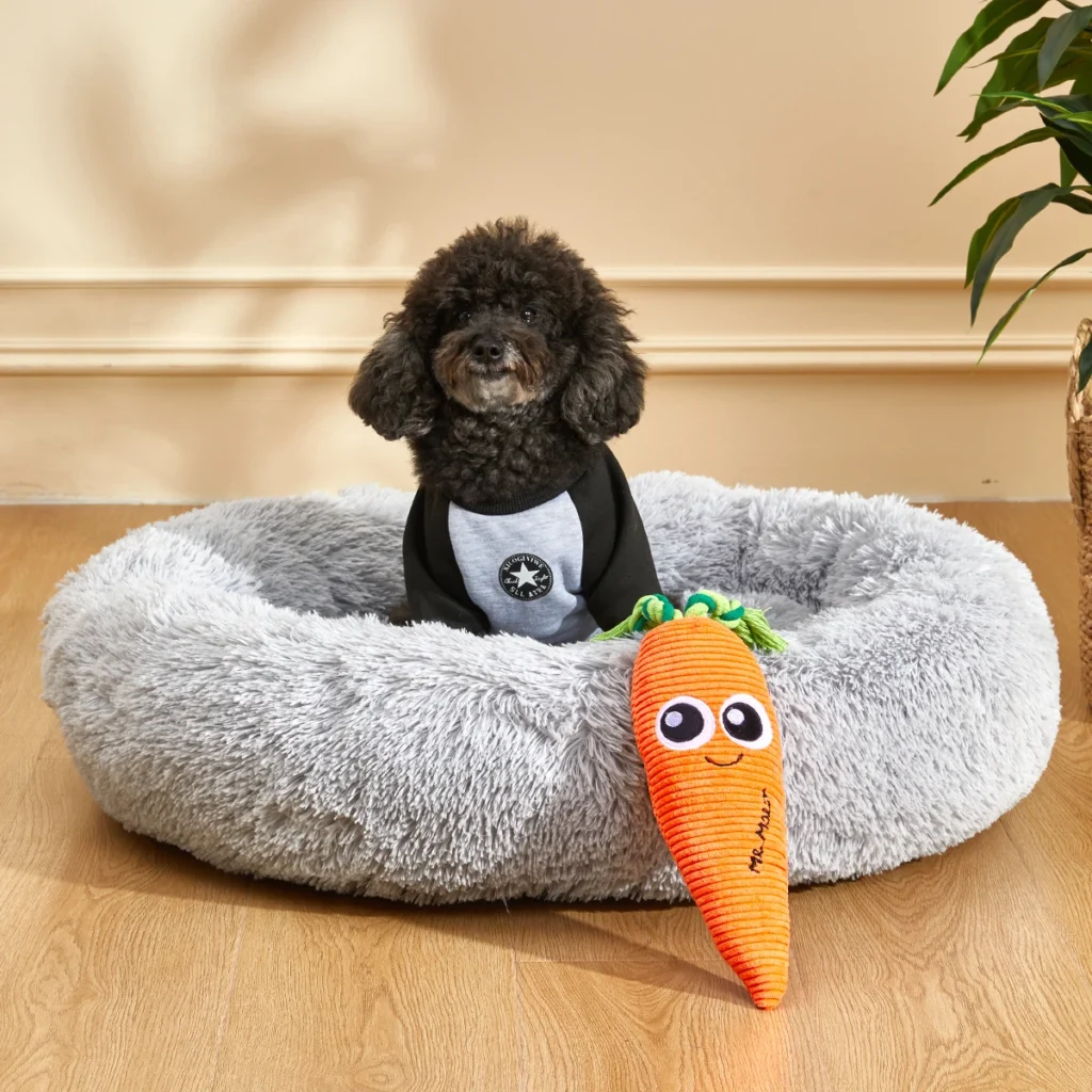 Dog Toy Plush Carrot Chew Toy with Sound for Small Medium Large Dogs Durable Vegetable Pet Chew Toy Fun Interactive Accessories 1