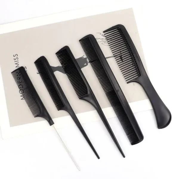 【Hot sales】10 Hair comb Barbershop hair comb Steel needle comb plastic comb flat head comb pointy tail 2