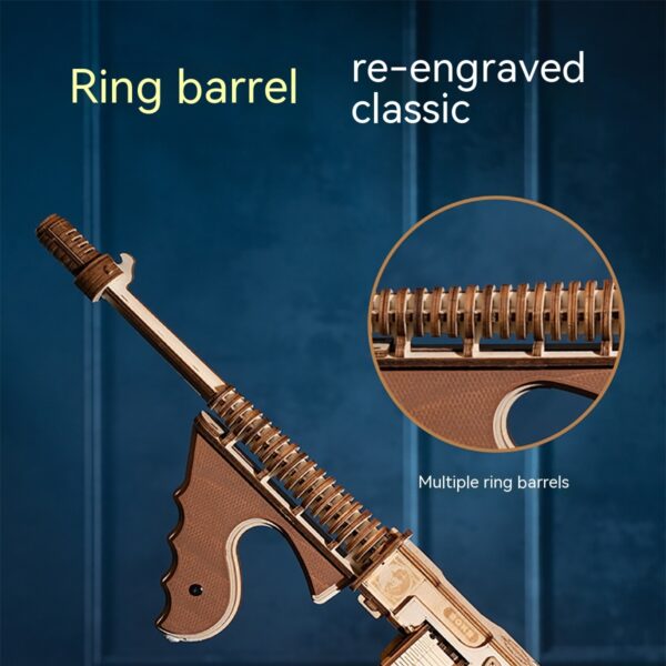 Submachine Gun Toy Simulation Wooden Assembled 3d 3d Puzzle Model Children's Toy - Image 2