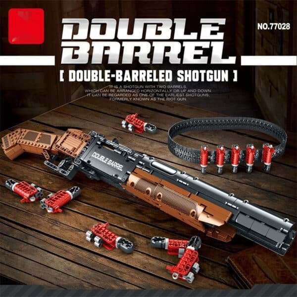 Building Blocks Double Tube Shotgun Building Blocks Assembly Model