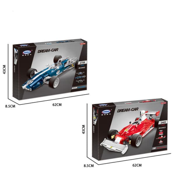 Creative Technology Blue Racing Car Assembling Building Blocks Toy - Image 3