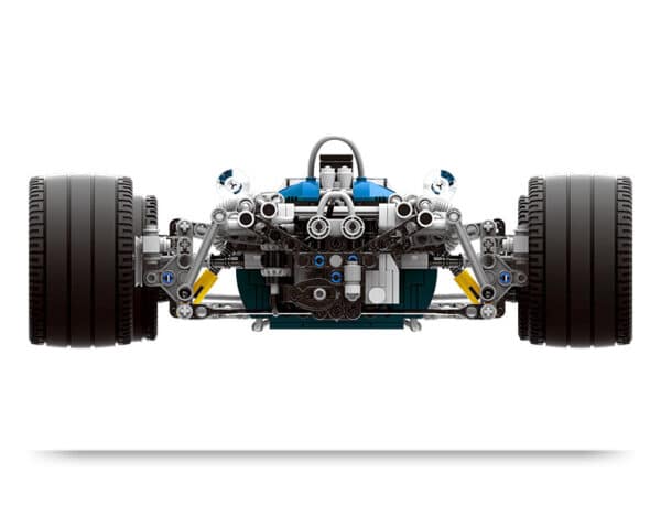 Creative Technology Blue Racing Car Assembling Building Blocks Toy - Image 7