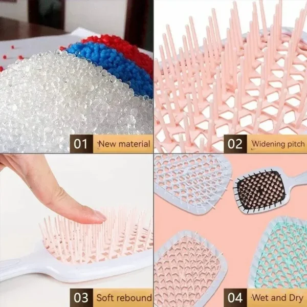 Hairdressing Hair Smoothing Honeycomb Curved Cutout Hair Brush Used For Styling Combing And Massaging The Scalp Hair Comb 3