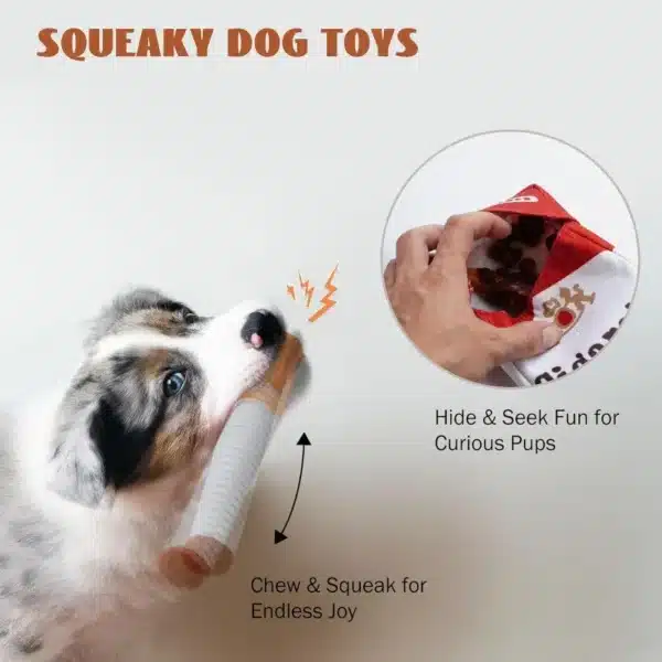 Funny Interactive Plush Dog Toys Creative Cigarette Interactive Giggles Dog Toys Funny Plush Chewing Toy Cigaret Box Pet Gifts 4