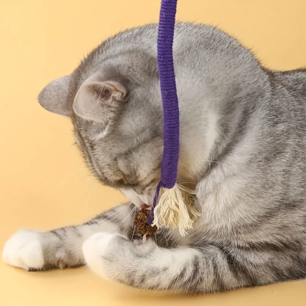 1PC Cat Bite Rope Toy Grinding Teeth Durable Teasing Cat Rope Toy 4