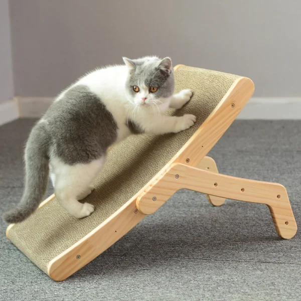 Cat Scratcher Board Wooden Frame Medium Cat Scratching Bed 3 In 1 Scratching Post Anti-Scratch Toys Claw Couch Scraper For Cats 1