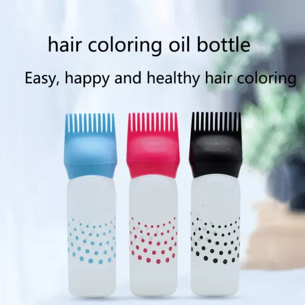 160ml Refillable Hair Coloring Bottle Applicator Comb Plastic Dyeing Shampoo Hair Comb Bottle Salon Hair Coloring Tools Supplies 3