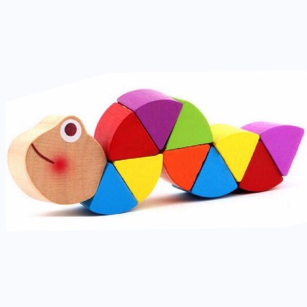 Wooden toy puzzle animal doll toy - Image 2