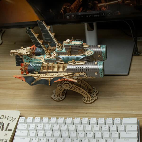 3D Wooden Puzzle Fantasy Spaceship Twenty Thousand Leagues Under The Sea Model Pressure Reduction Toy - Image 2