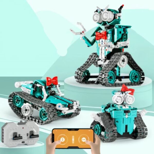 Building Blocks Electric Robot Programming Set Remote Control Intelligent Assembled Tank Boy Toys - Image 3