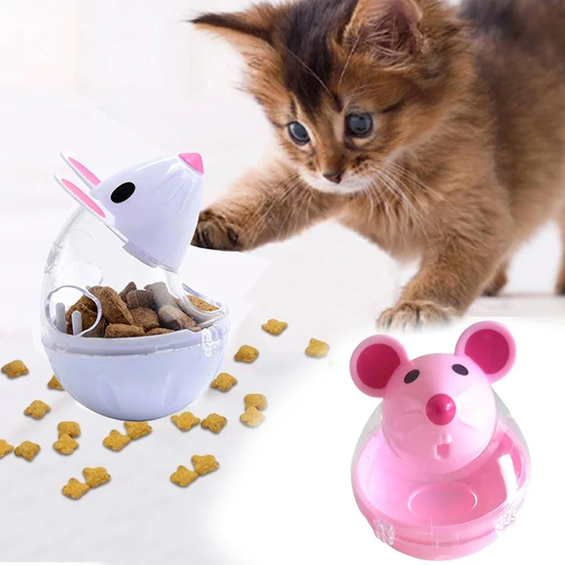 Pet Feeder Cat Toy Mouse Food Rolling Leakage Dispenser Bowl Playing Training Funny Toys for Cat Kitten Cats Toy Pet Supplies 1