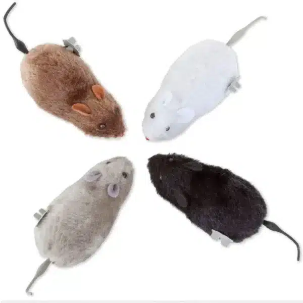 1Pc Funny Lifelike Plush Mouse Running Rat Toy for Cats Dogs Tail Mouse Pets Kids Random Color 3