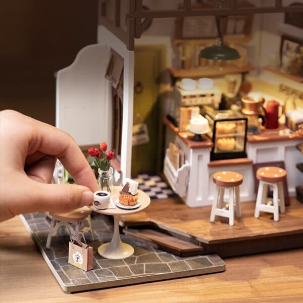 Rolife No.17 Cafe Miniature House Kit DG162 3D Wooden Building Toys For Gifts - Image 7