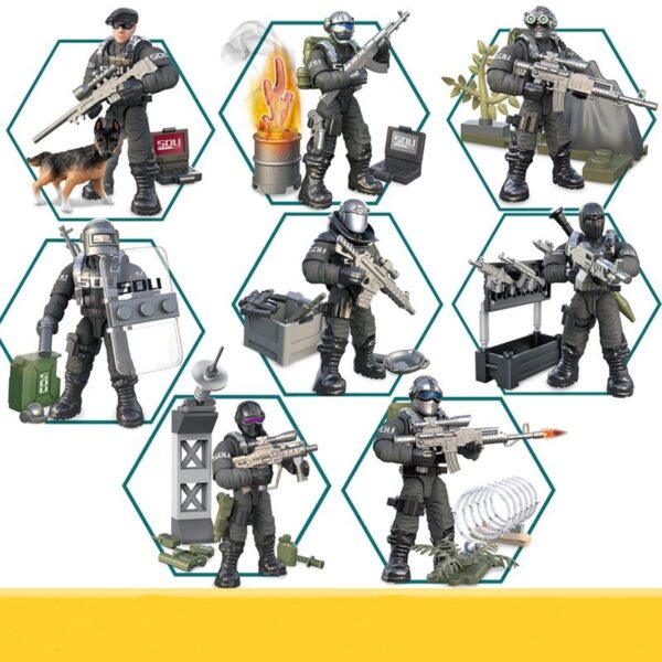 Assembling Joint Movable Soldier Puzzle Military Model Building Blocks Small Doll Foreign Trade Toys - Image 9