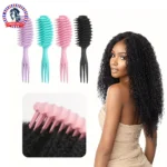 Curly Hair Brush - Gentle Detangling & Styling Comb for Wet or Dry Curls, Reduces Pulling & Separation Ideal for Women Men Girls 1