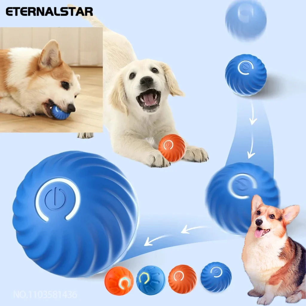 New Smart Pet Toy Ball Electric Interactive Game Automatic  Jumping Rolling Ball Rechargeable Moving Puppy Cat Entertainment Toy 1