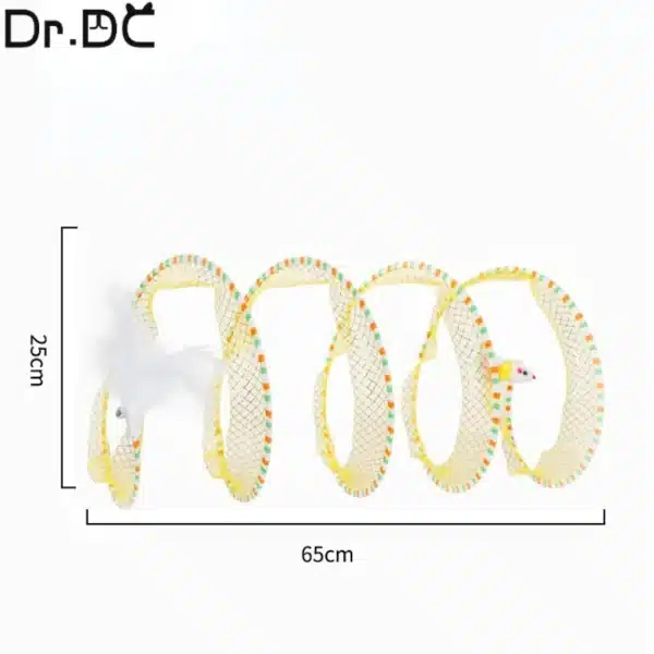 Dr.DC Cat Tunnel For Indoor Cats Collapsible Toy Coil Spiral Colorful Springs Cat Pet Crinkle Tunnels For Indoor Pet Supplies 6
