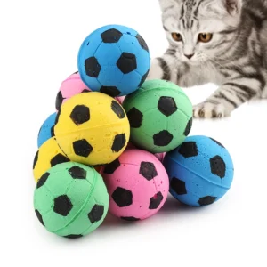 10pcs Colorful Ball Cat Toy Pet Foam Footaball Play Pet Toys 1