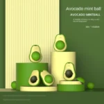 Avocado Shape Cat Toys Gatos Catnip Mint Interactive Ball Mascotas Pet Accessories Companion Bionic Fun Healthy Gut 1