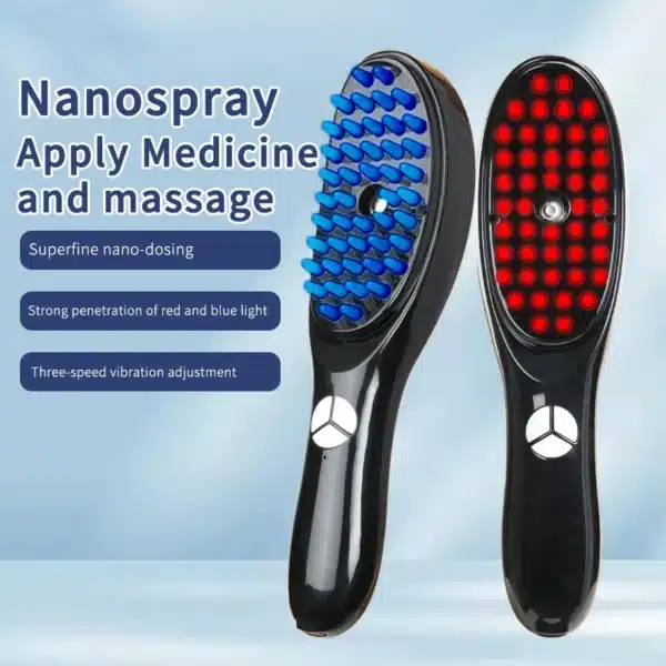 Electric Spray Massage Comb Hair Growth Vibration Head Massager Brush LED Anti Hair Loss Scalp Liquid Medicine Atomizing Comb 1